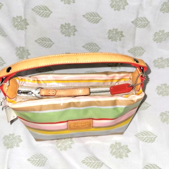 Coach 2005 Limited Ed. Y2K Colorful Stripe Demi Bag NWT - Picture 6 of 10